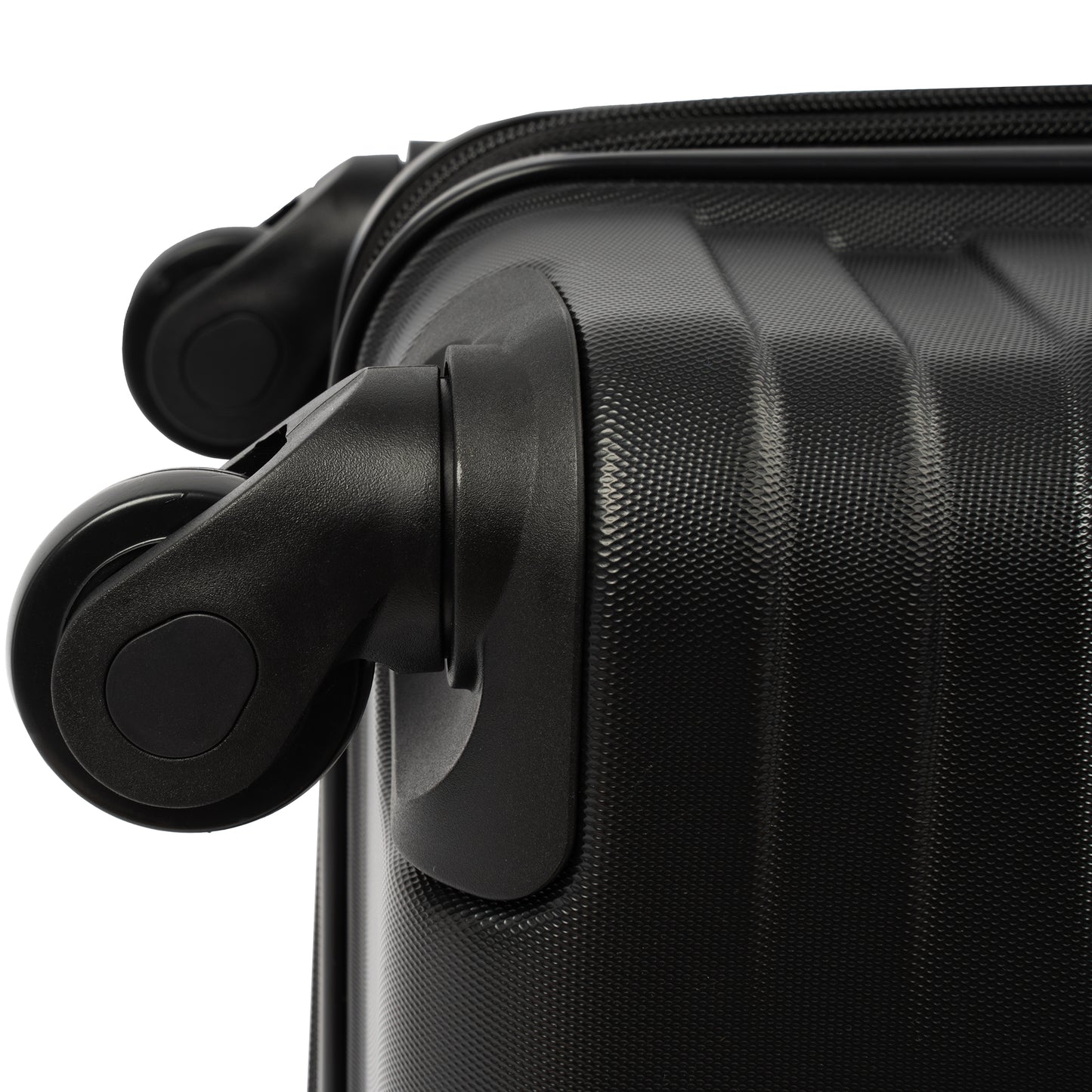 Hardshell Luggage Sets 3 Pcs Spinner Suitcase with TSA Lock Lightweight 20''24''28'' Black + ABS