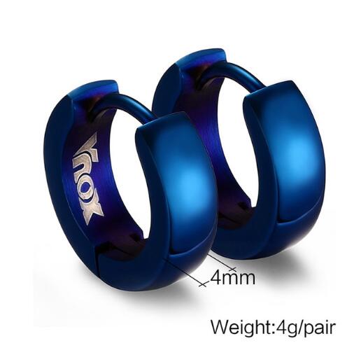 VNOX Hoop Earrings for Men Punk Stainless Steel