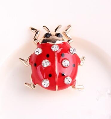 Ladybug Brooches Rhinestone Brooch