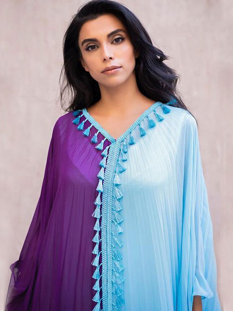 Spring And Summer New Women's Clothing Middle East Tassel Tassels Dress Muslim Robe Long Skirt