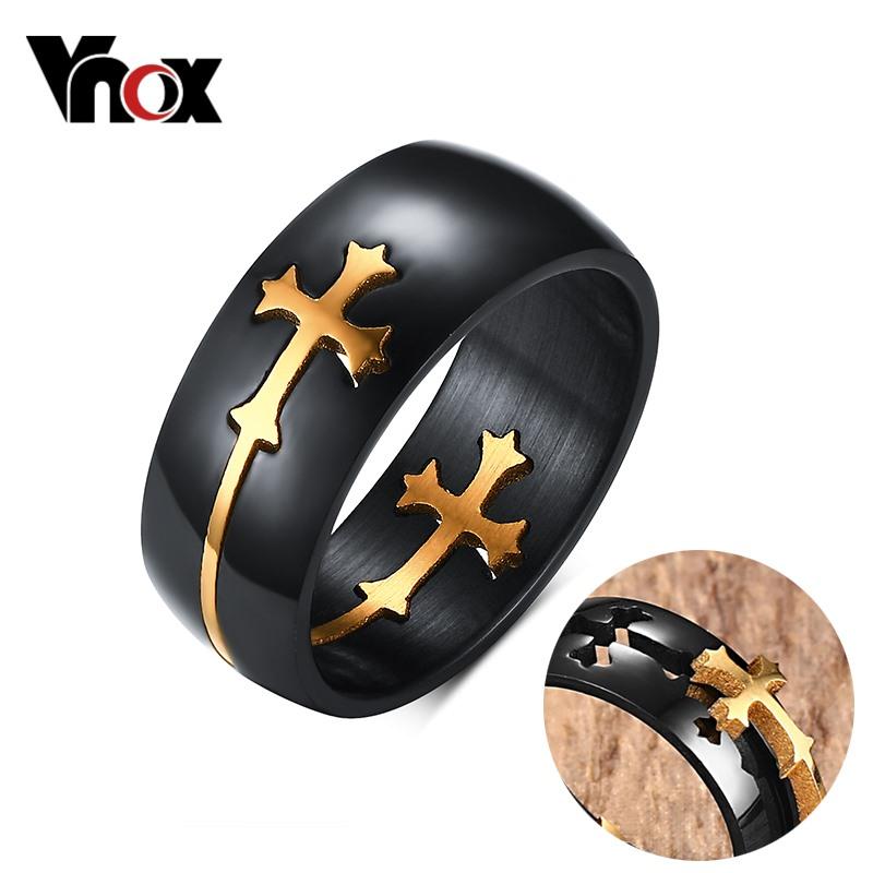Vnox Separable Cross Ring for Men Woman