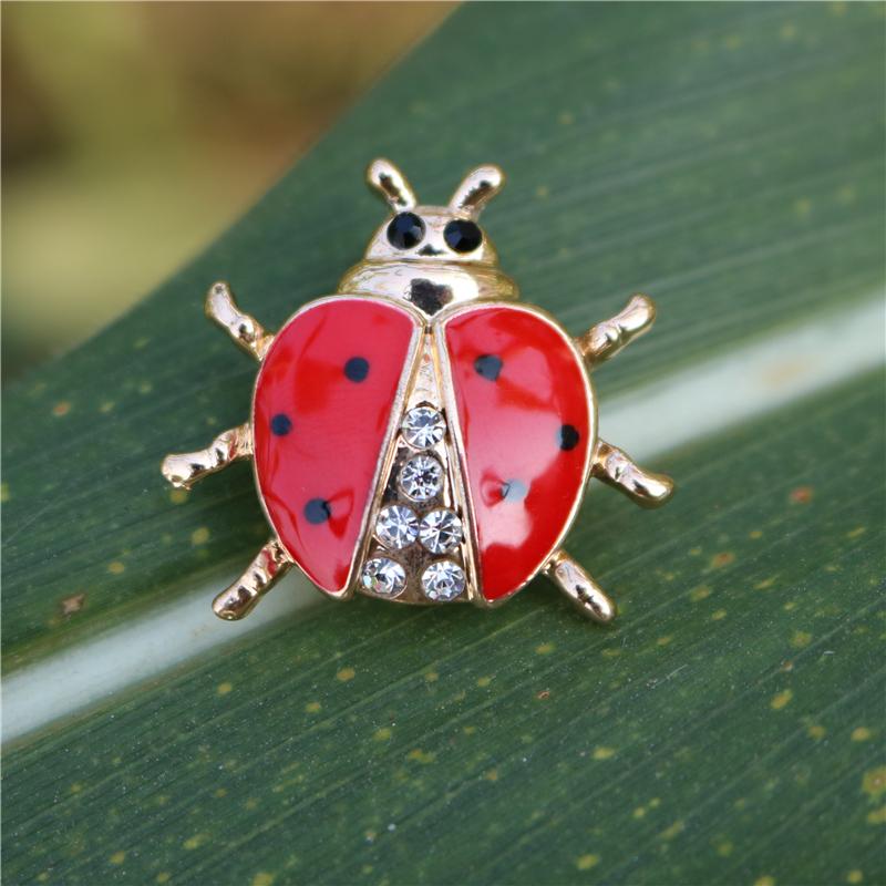 Ladybug Brooches Rhinestone Brooch