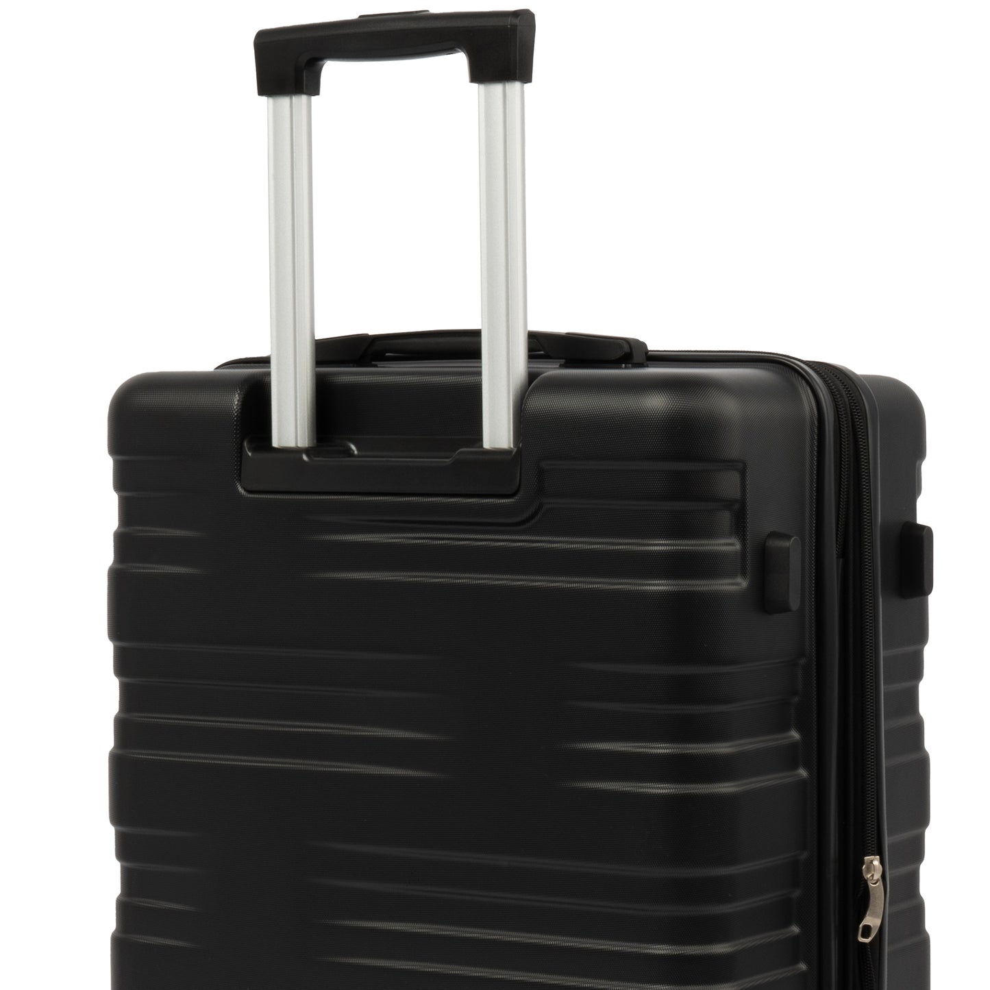 Hardshell Luggage Sets 3 Pcs Spinner Suitcase with TSA Lock Lightweight 20''24''28'' Black + ABS