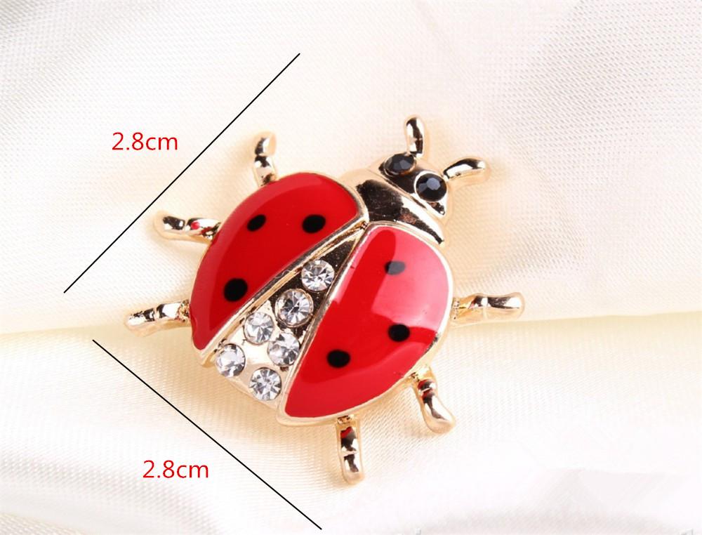 Ladybug Brooches Rhinestone Brooch