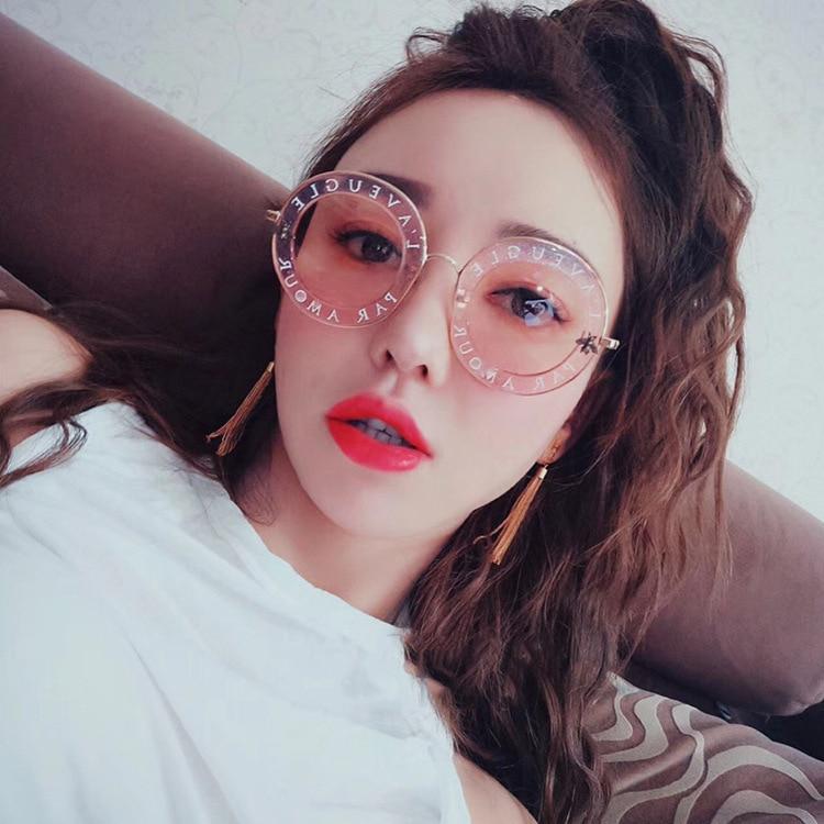 Luxury Fashion Bee Metal Frame Circle Glasses