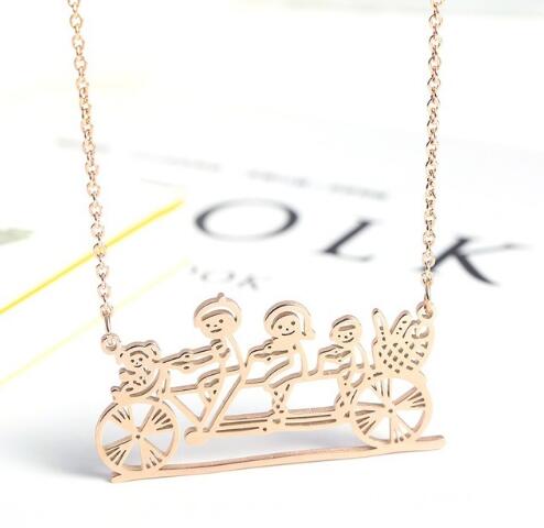 Kids Drawing Korean Minimalist Necklace