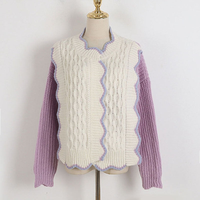 Knitting Sweaters For Women O Neck Long Sleeves Loose Temperament Elegant Sweater Female
