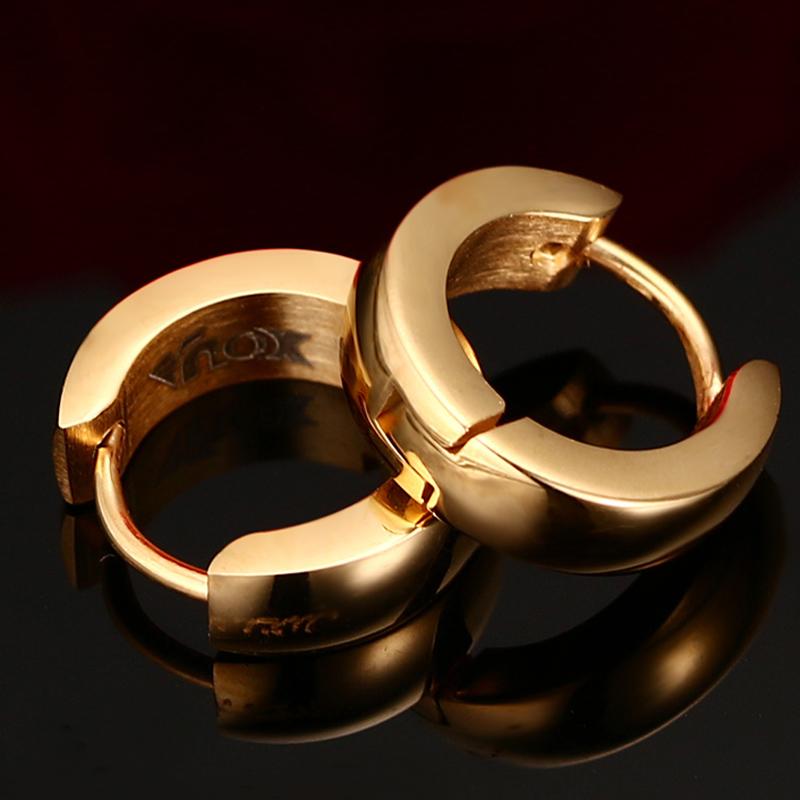 VNOX Hoop Earrings for Men Punk Stainless Steel