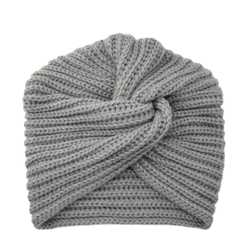 Muslim Inner Hijab Caps Bohemia Turban Cashmere Cross Wrap Head Indian Hat Wool Knitting Hijab Bonnet Cap Ready To Wear Scarf