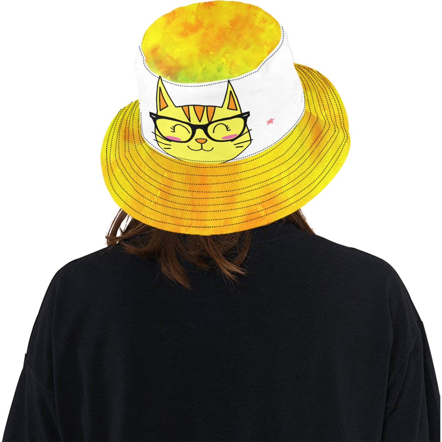 Bully-Proof Da Nerd Kat Slay Unisex Summer Bucket Hat
