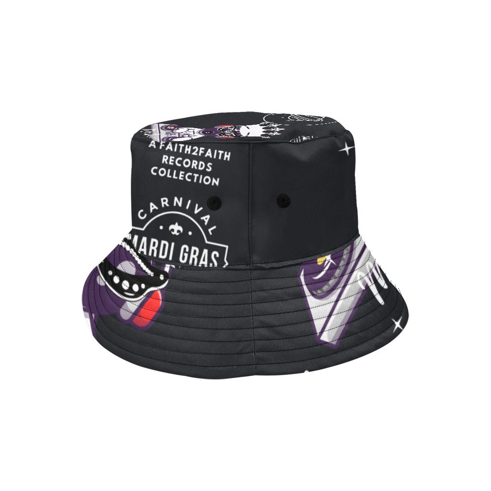 Faith2Faith Records Mardi Gras Men's All Over Print Bucket Hat