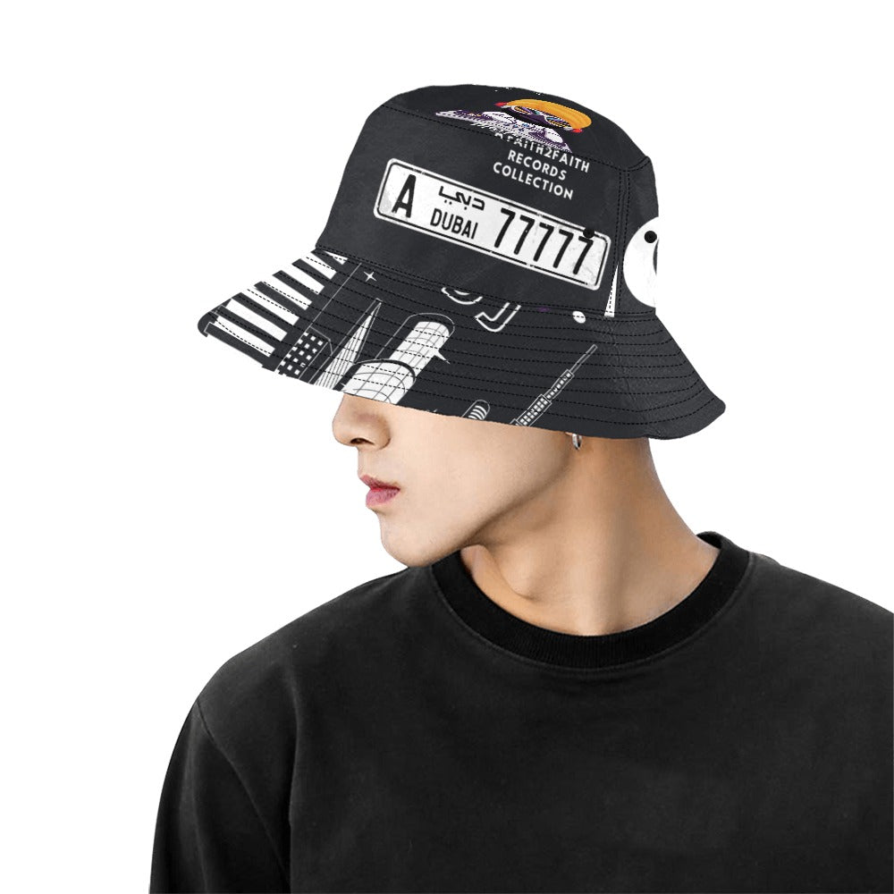 Faith2Faith Records Dubai Men's All Over Print Bucket Hat