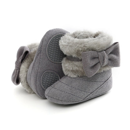 Winter Plush Baby Shoes Cotton Boots Baby Boots Warm Boots 0-1 Year Old Soft Soled Toddler Shoes M1917
