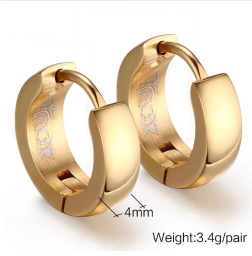 VNOX Hoop Earrings for Men Punk Stainless Steel