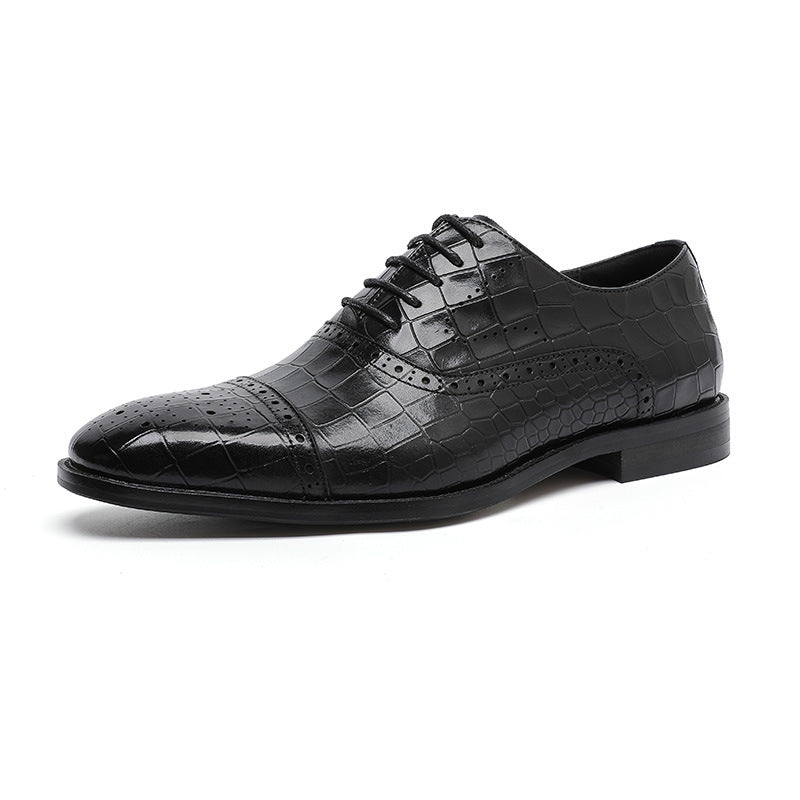 Business fashion oxford formal leather soft walking style dress shoes for men