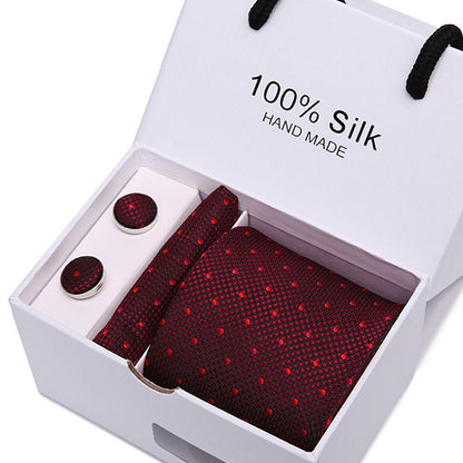 Men's Tie Spot Gift Box 5 Pcs Suit Group Tie Business Formal Wedding Tie