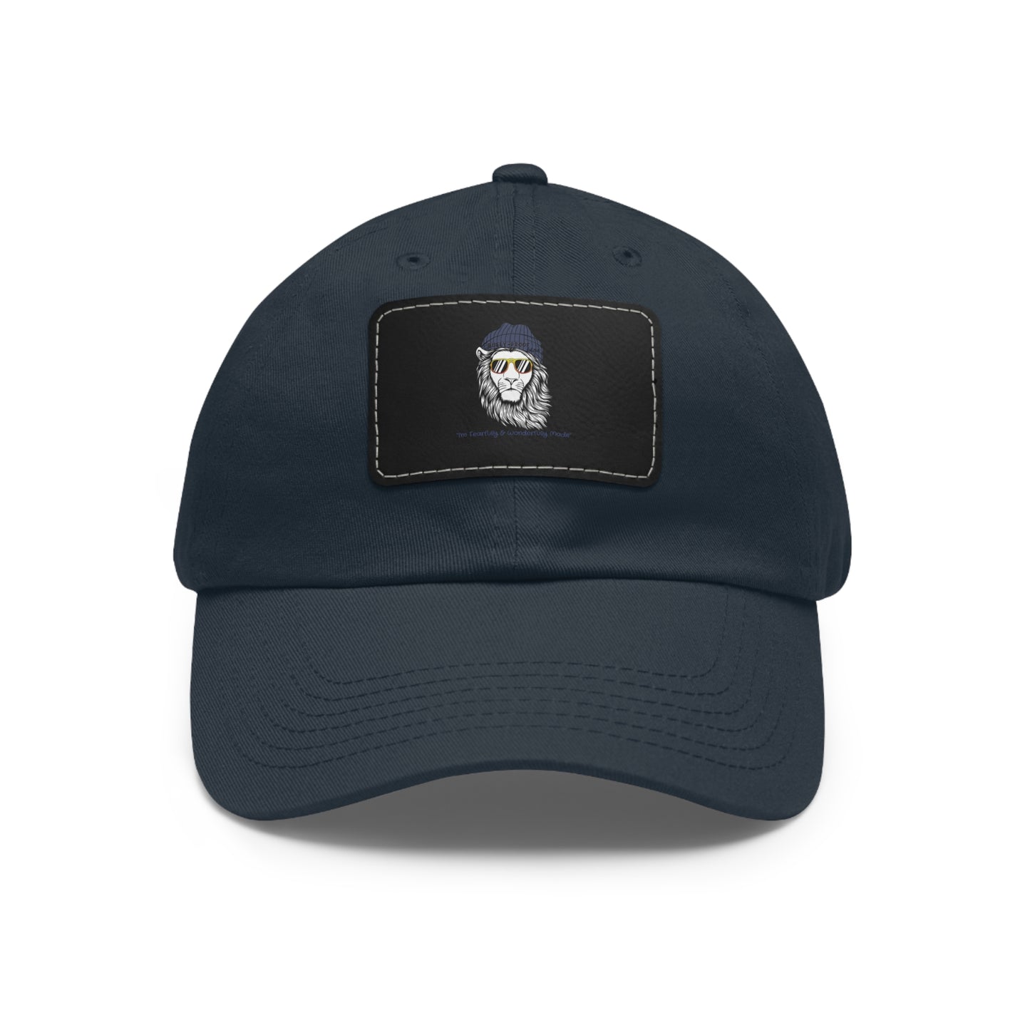 Bully-Proof Strength Dad Hat with Leather Patch (Rectangle)