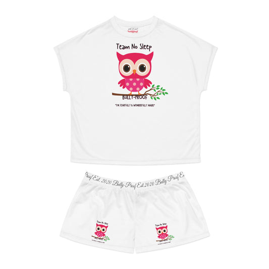 Bully-Proof Team No Sleep Women's Short Pajama Set (AOP)