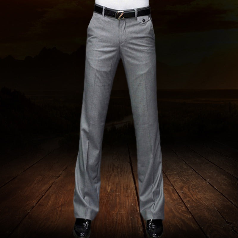 New Korean Casual Flared Pants for Young Men with A Drooping Feel and No Ironing Straight Leg Wide Leg Suit