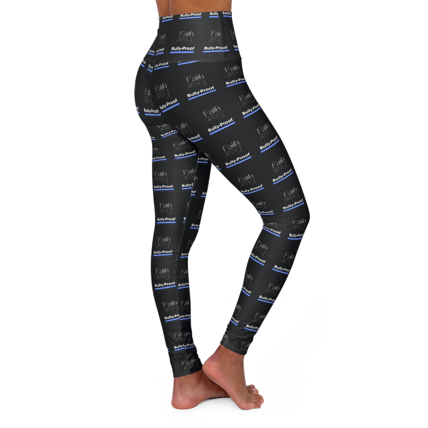 Bully-Proof Logo High Waisted Yoga Leggings (AOP)