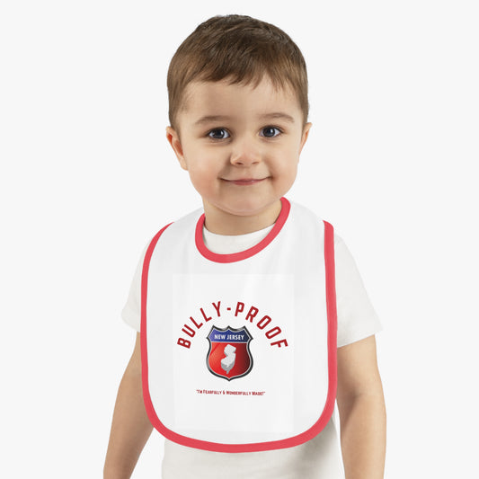 Bully-Proof New Jersey Baby Contrast Trim Jersey Bib