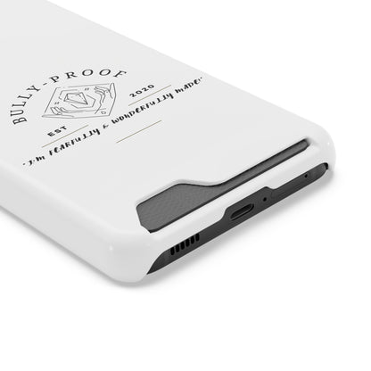 Bully-Proof Logo Phone Case With Card Holder