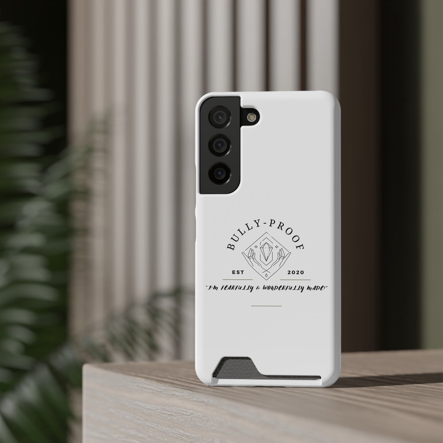 Bully-Proof Logo Phone Case With Card Holder