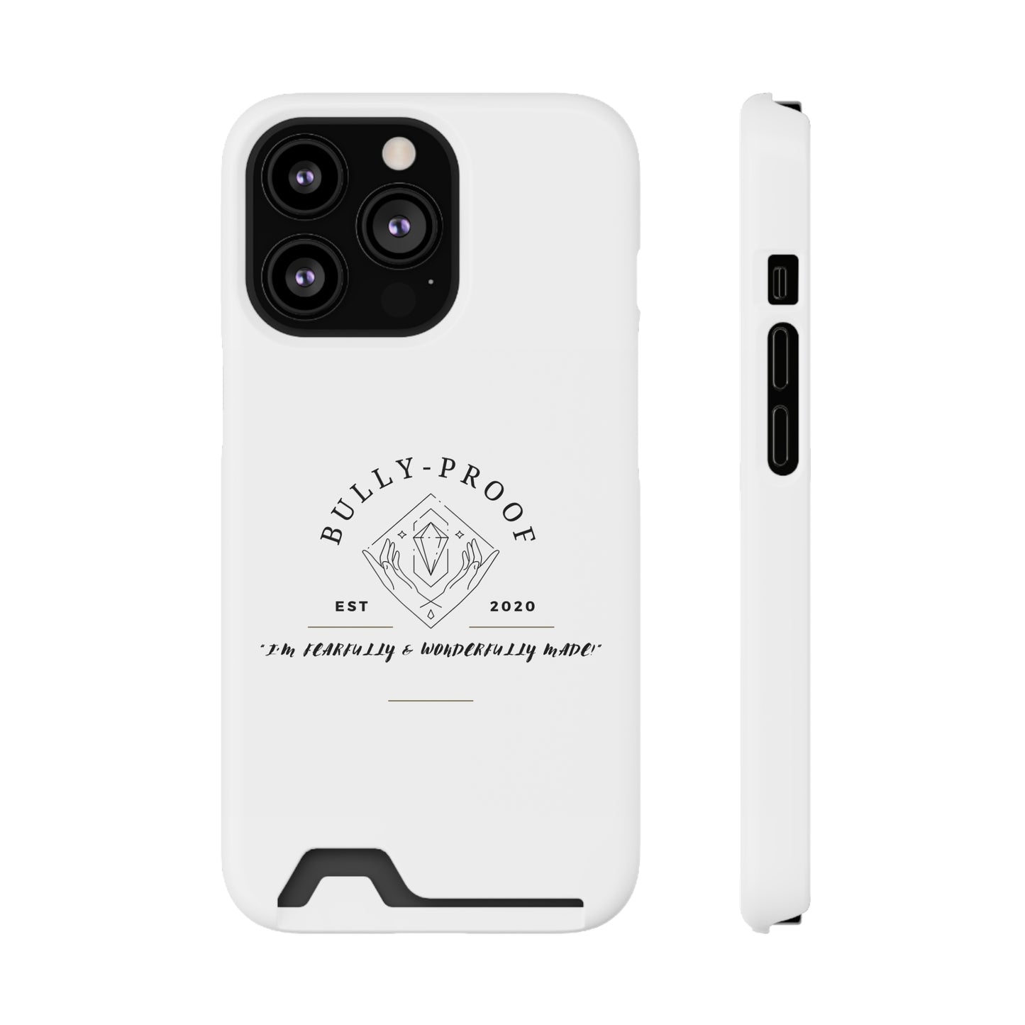 Bully-Proof Logo Phone Case With Card Holder