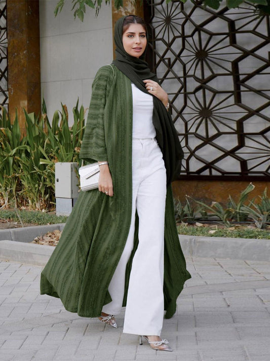 Colors Ramadan Eid Djellaba Abaya Dubai Long Sleeve Muslim Dress Kimono Opened Abaya Dubai Muslim Islam Abayas With Belt