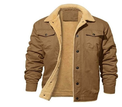 New Men's Jacket Cashmere Cotton Workwear Casual Jacket