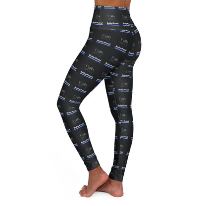 Bully-Proof Logo High Waisted Yoga Leggings (AOP)