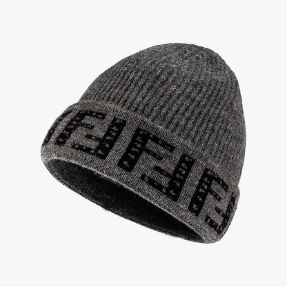 Letter Beanie Hat for Women Winter Hat Soft Knitted Skullies Hat Warm Thick Bonnet Cap Female Hats for Girl hat