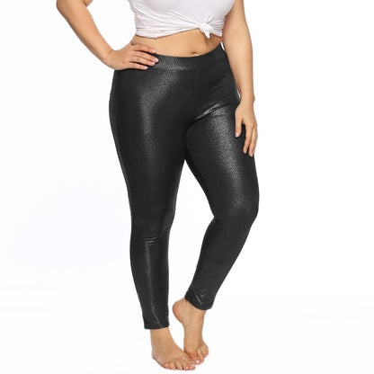 Plus Size Leggings Women Casual Glossy Skinny Sports Joggng Pants Sport Pants Workout Fitness Leggings Sweatpants Clothes