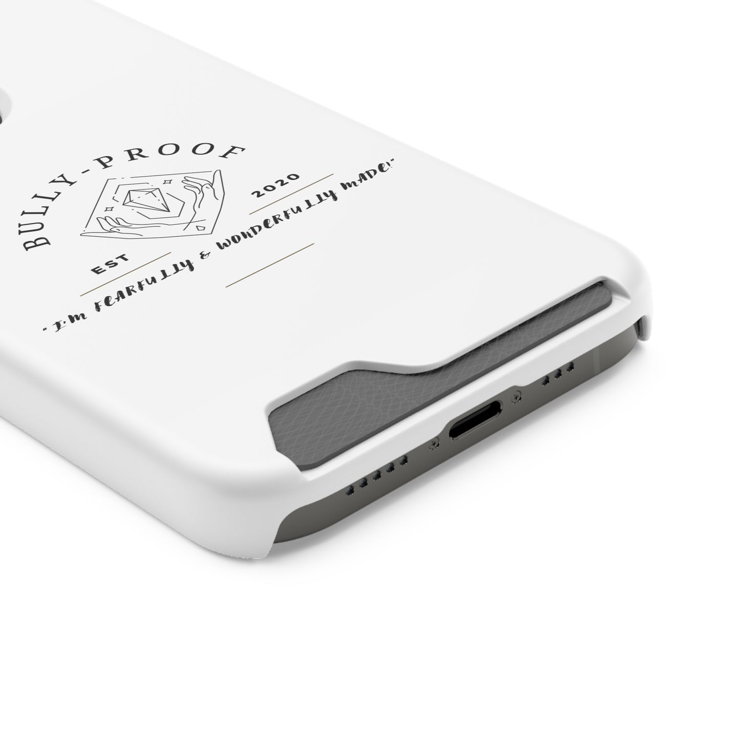 Bully-Proof Logo Phone Case With Card Holder