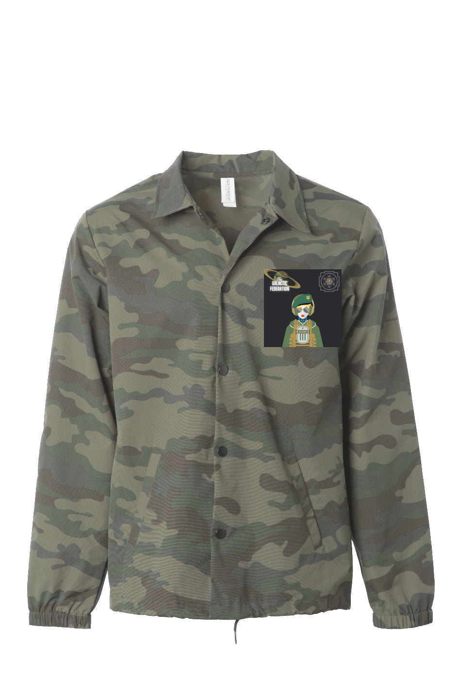 Bully-Proof NFT US Army Collection Water Resistant Windbreaker Coaches Jacket Camo