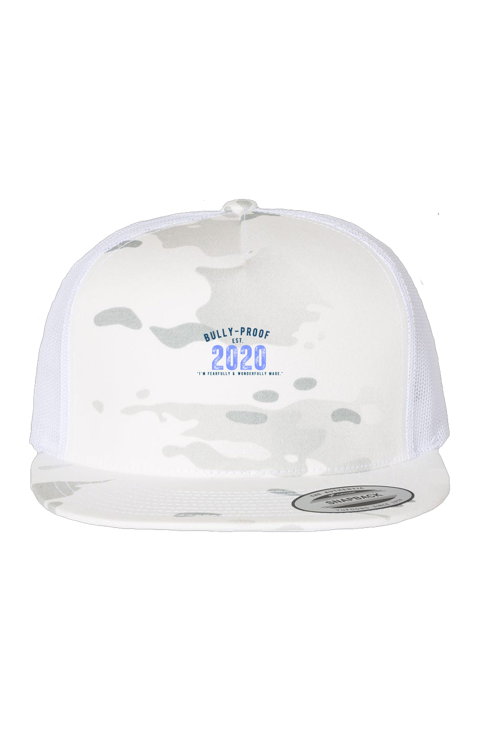 Bully-Proof Multicam Alpine/ White Trucker Cap