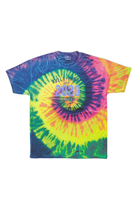 Bully-Proof Tie Dye Neon Rainbow Adult Tee