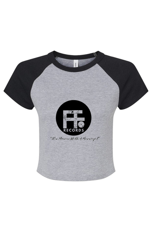 Faith2Faith Records Micro Rib Raglan Baby Tee