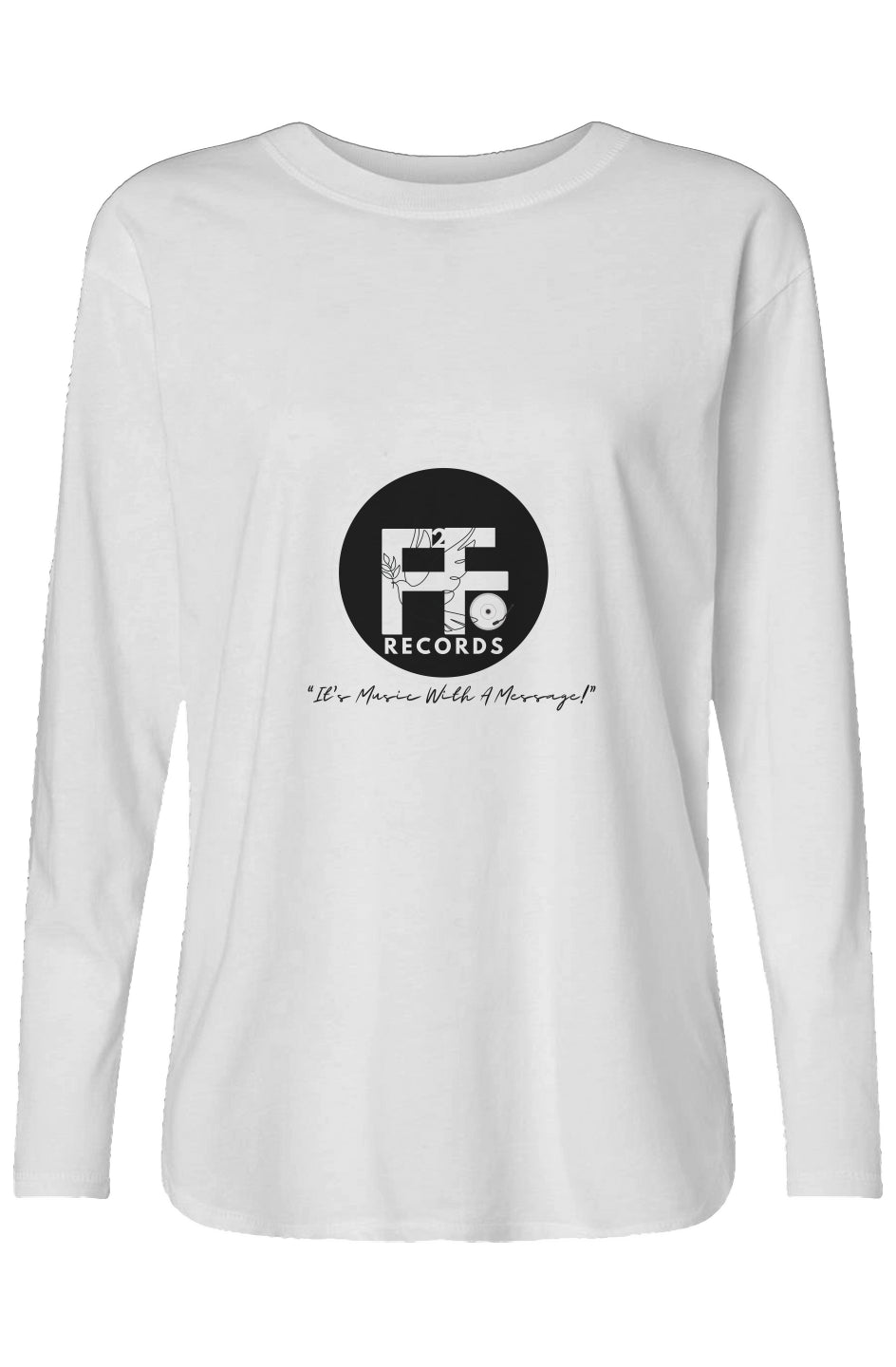 Faith2Faith Records Ladies Relaxed Long Sleeve Tee