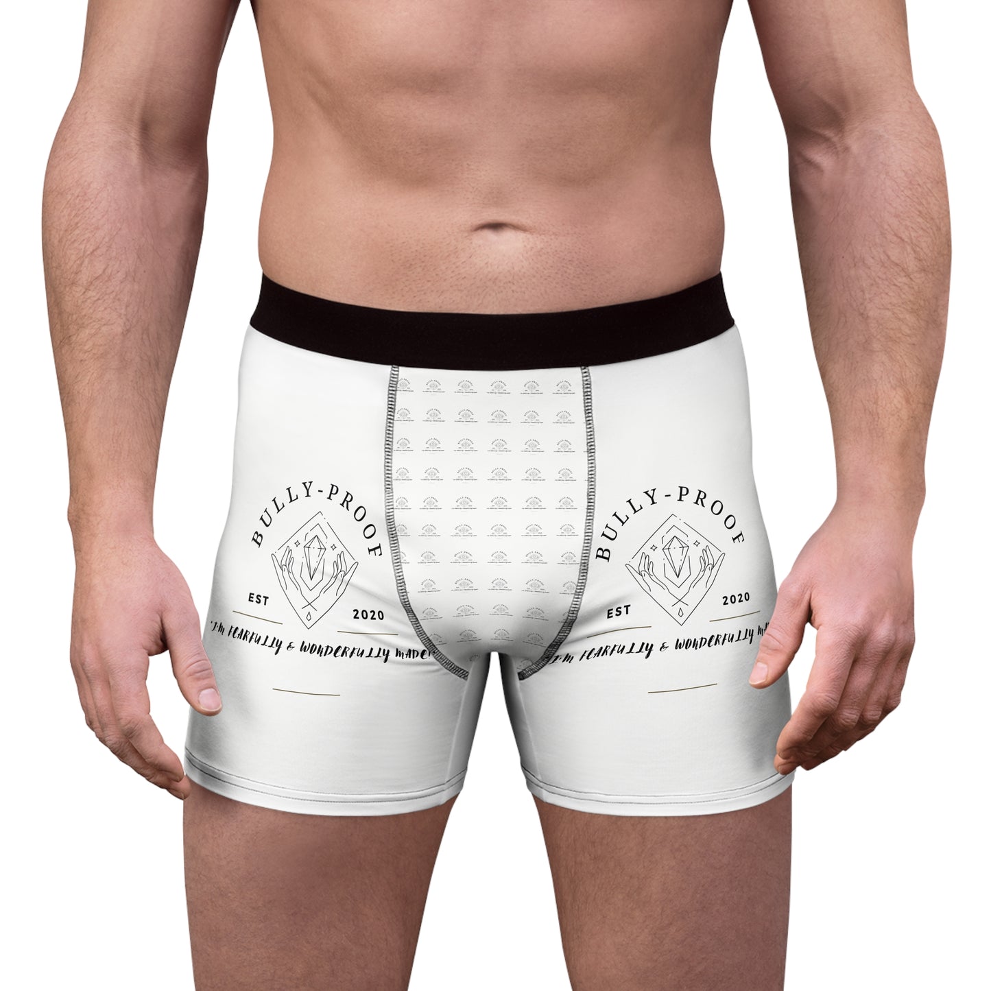 Bully-Proof Logo Men's Boxer Briefs (AOP)