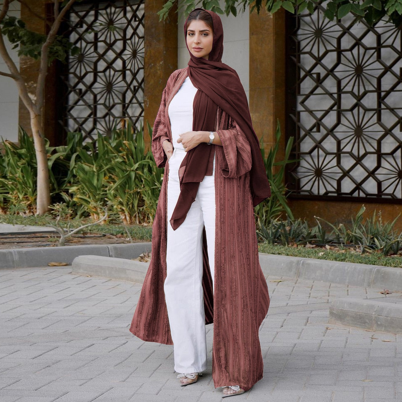 Colors Ramadan Eid Djellaba Abaya Dubai Long Sleeve Muslim Dress Kimono Opened Abaya Dubai Muslim Islam Abayas With Belt