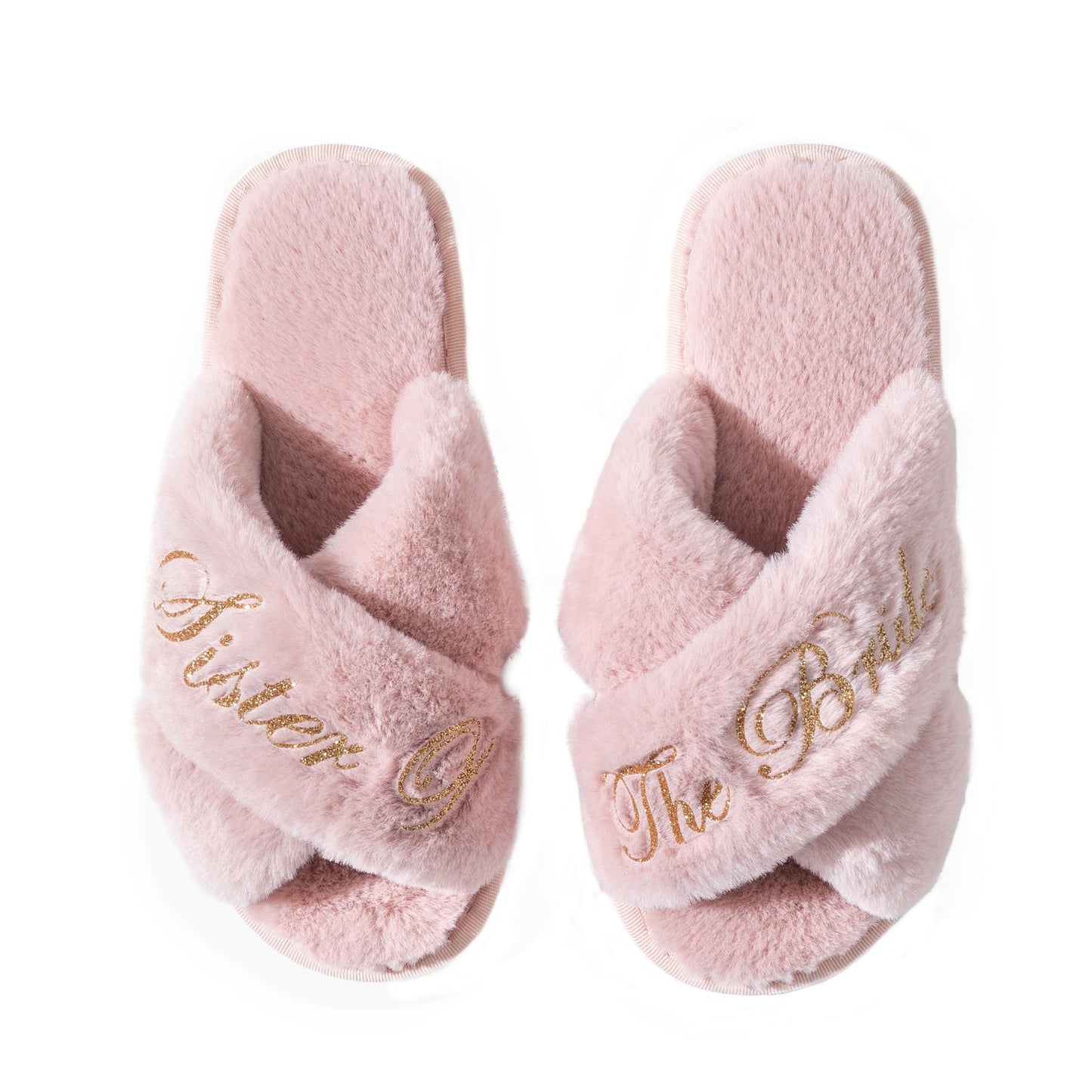 Cross slippers, plush slippers