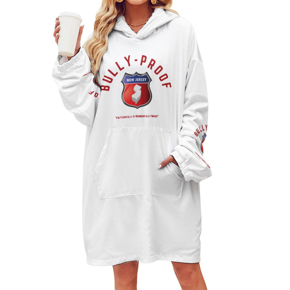 Bully-Proof Women's Adult Hooded Blanket Shirt