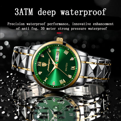 Swiss Waterproof Glow Double Calendar Men's Watch Glow Design Fashion Men's Watch