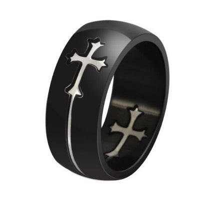 Vnox Separable Cross Ring for Men Woman