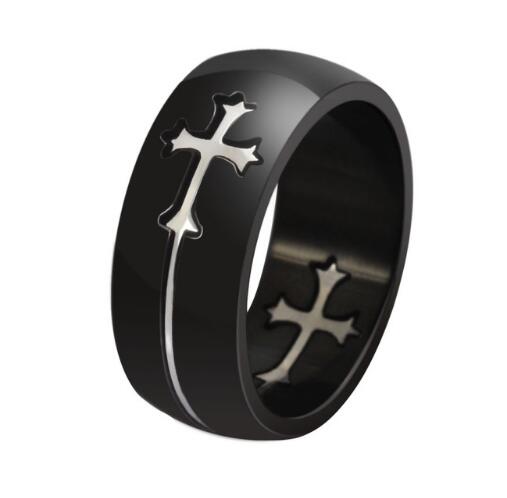 Vnox Separable Cross Ring for Men Woman