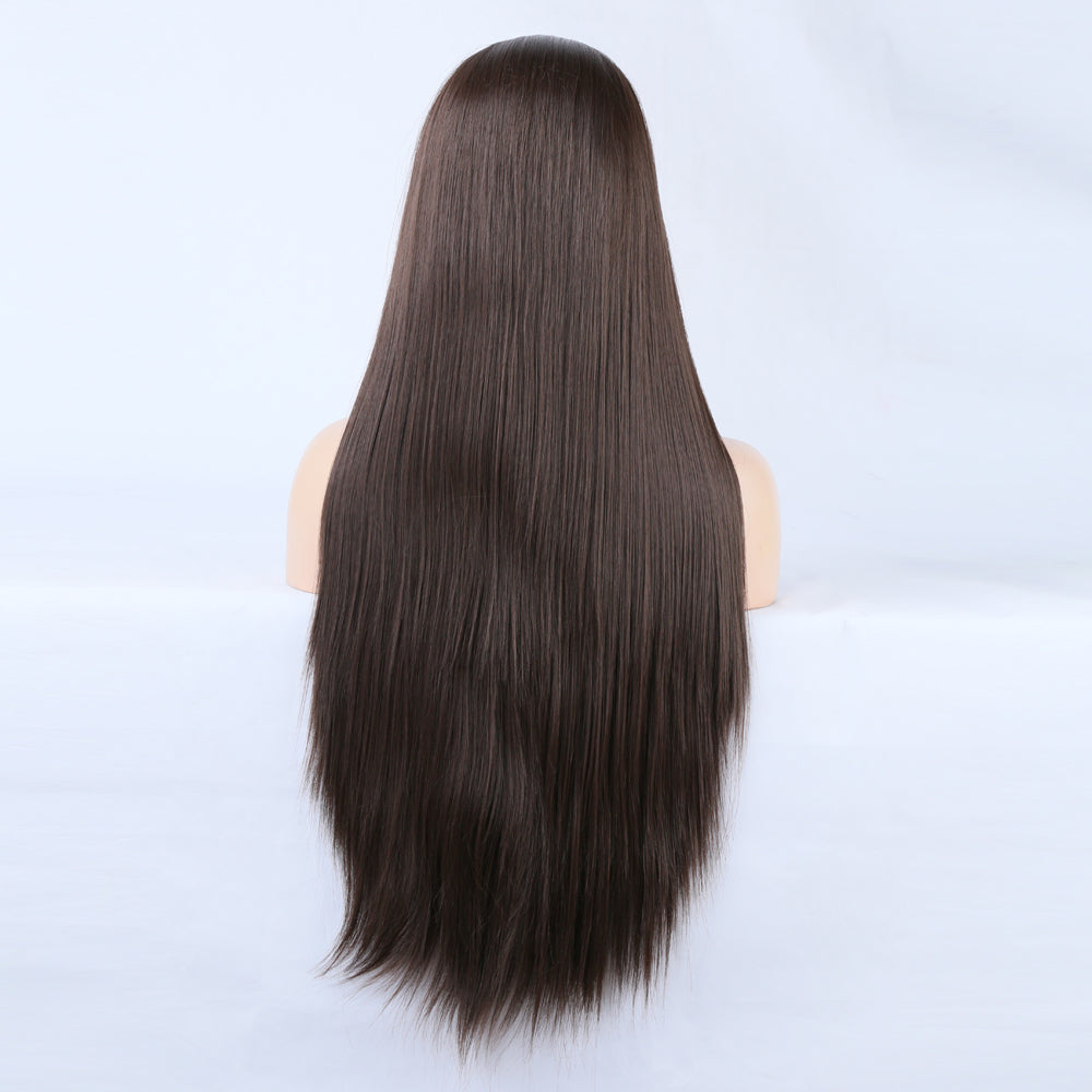 Wigs Ladies Wigs Long Straight Hair Front Lace Chemical Fiber Ladies Wigs Head Covers Large Lace wigs