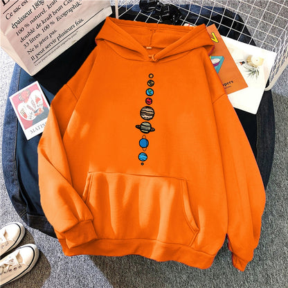 Planets Colour Male Pullover Universe Solar System Pattern Sweatshirts Mens Sports Hoodies Men Harajuku Retro Sportswear Hip Hop