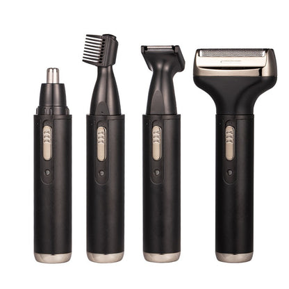New Men's 4 in 1 Electric Razor Nose Hair Sideburns Knife Trimmer Eyebrow Grooming Set Compound