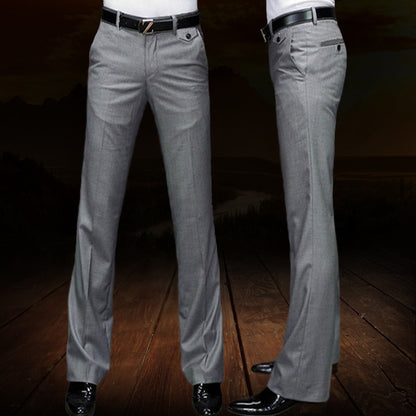 New Korean Casual Flared Pants for Young Men with A Drooping Feel and No Ironing Straight Leg Wide Leg Suit